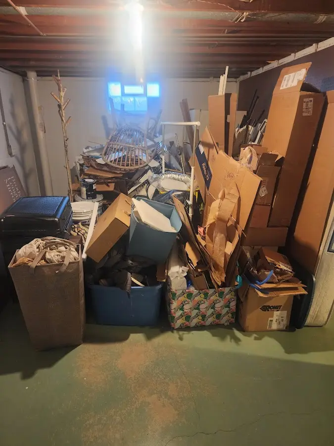 Roll-off dumpster container at job site for Cleanout Dumpster Rental in Little River